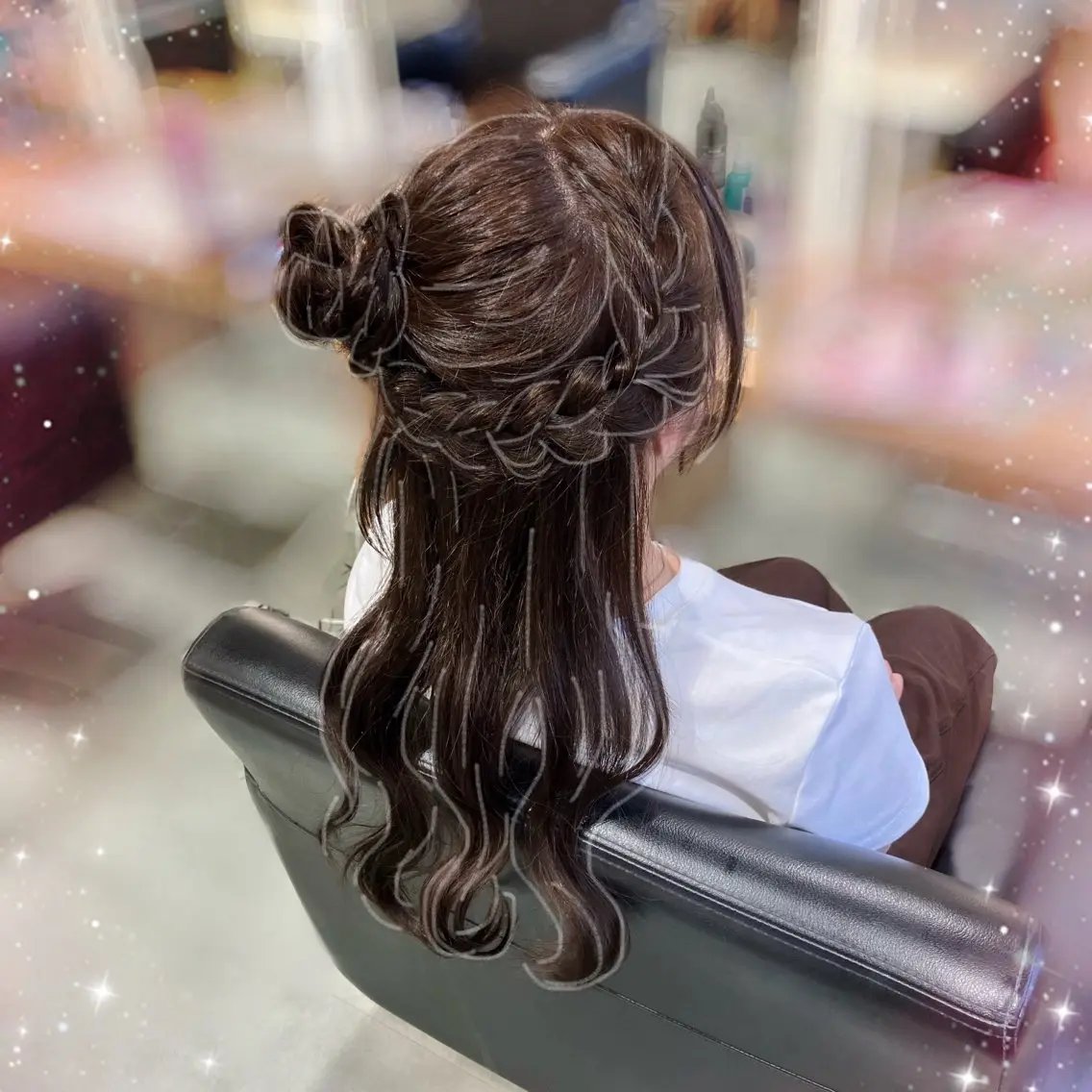 カラー ヘアアレンジ ヘアカラー ヘアセット 熊谷 ひなたのヘアスタイル