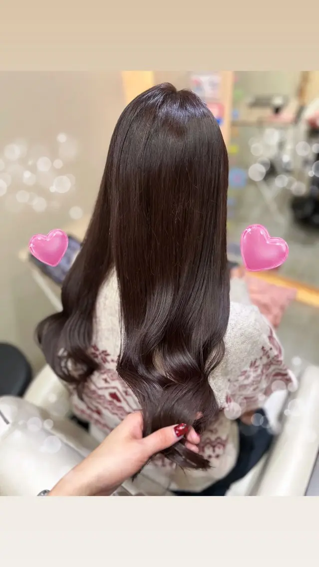 🤍🍒ワンカラー、保湿スパ🧖‍♀️❤️🍒🤍前髪カット💇‍♀️シャンプーブロー、コテ付【トリートメント効果あり】の写真