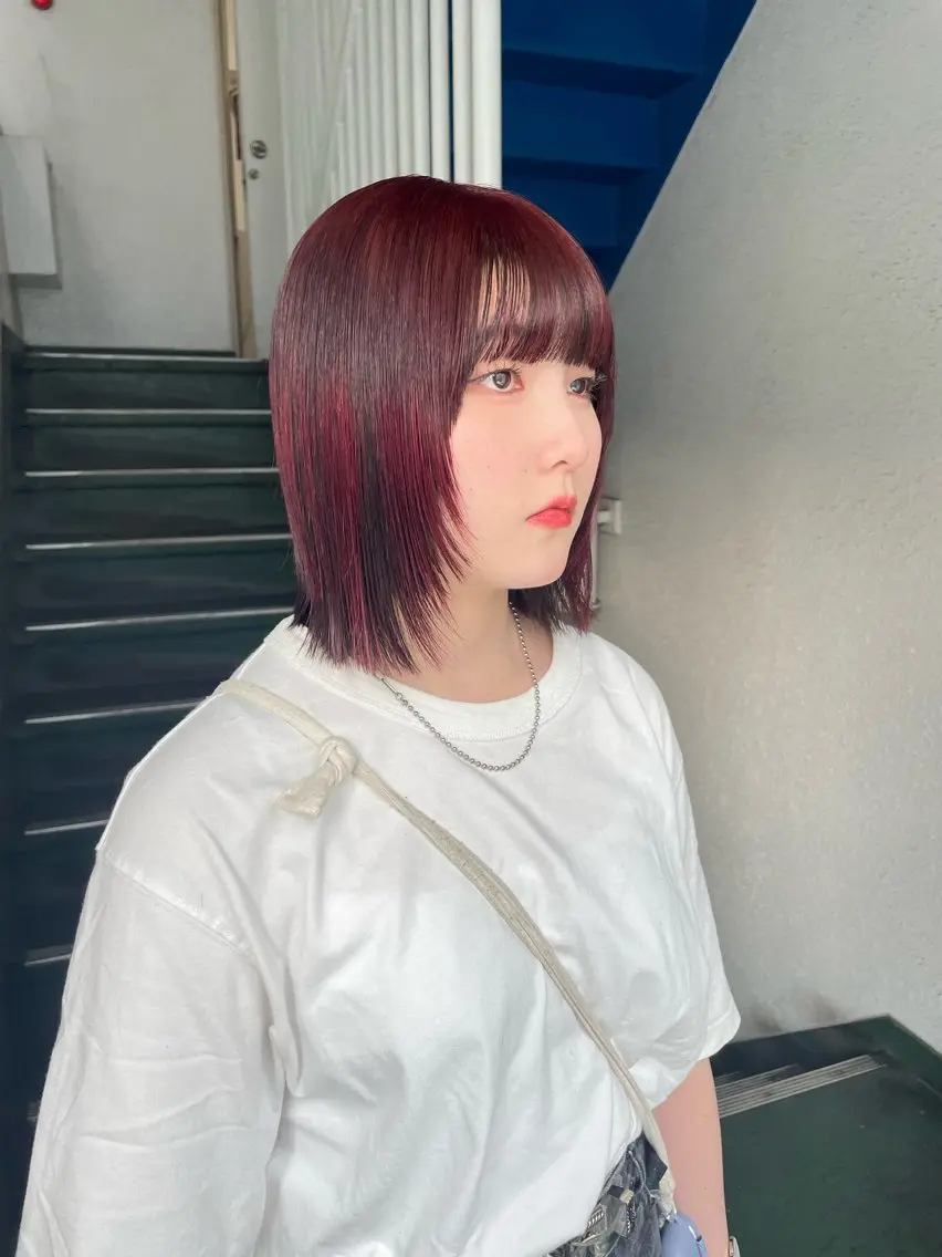 ミディアム ヘアカラー トリートメント ハイトーン/レイヤー 🌸さくらのヘアスタイル