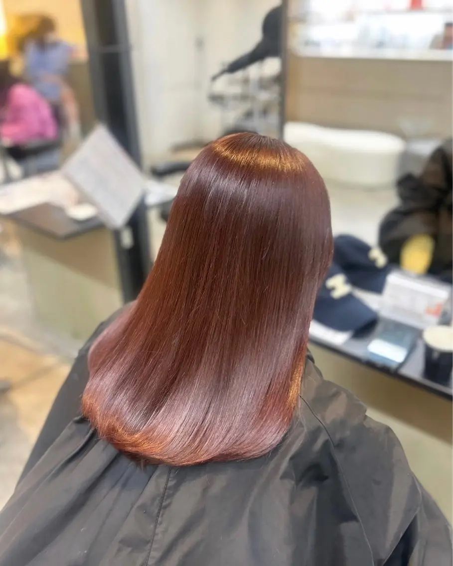 カラー ピンクカラー 透明感カラー୨୧ 松山理桜🩰˖ ࣪⊹のヘアスタイル