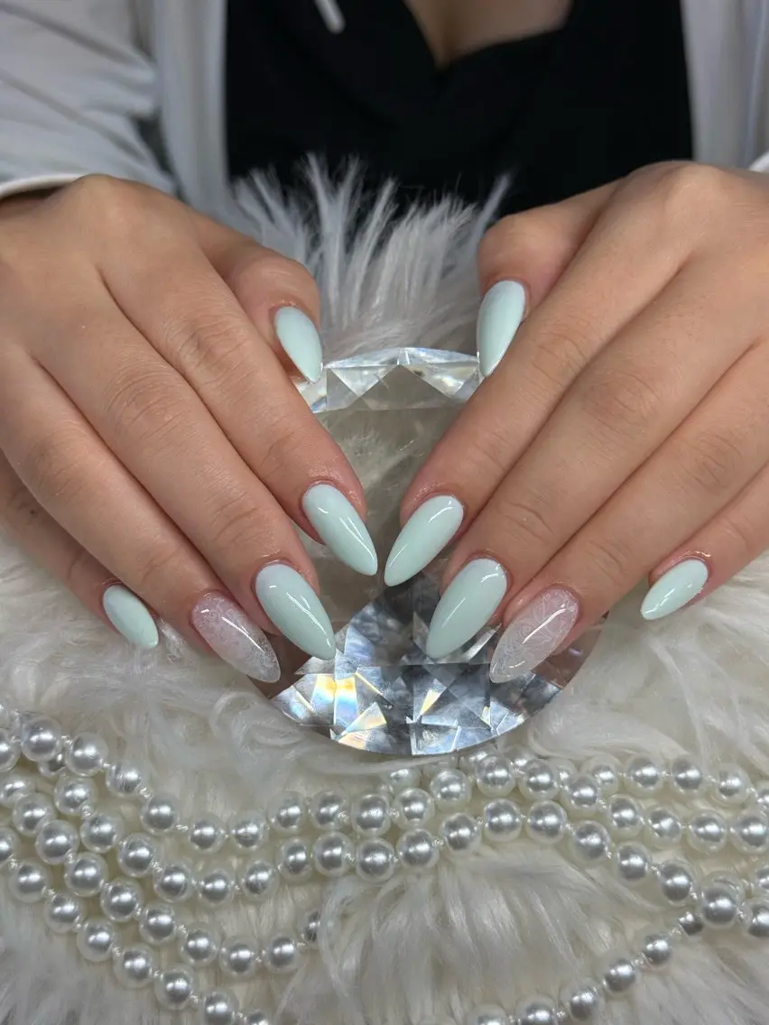 ネイル アートネイル オーロラネイル チークネイル 長さ出し フットネイル ハンドネイル 銀河_ Chan nailsのネイルデザイン