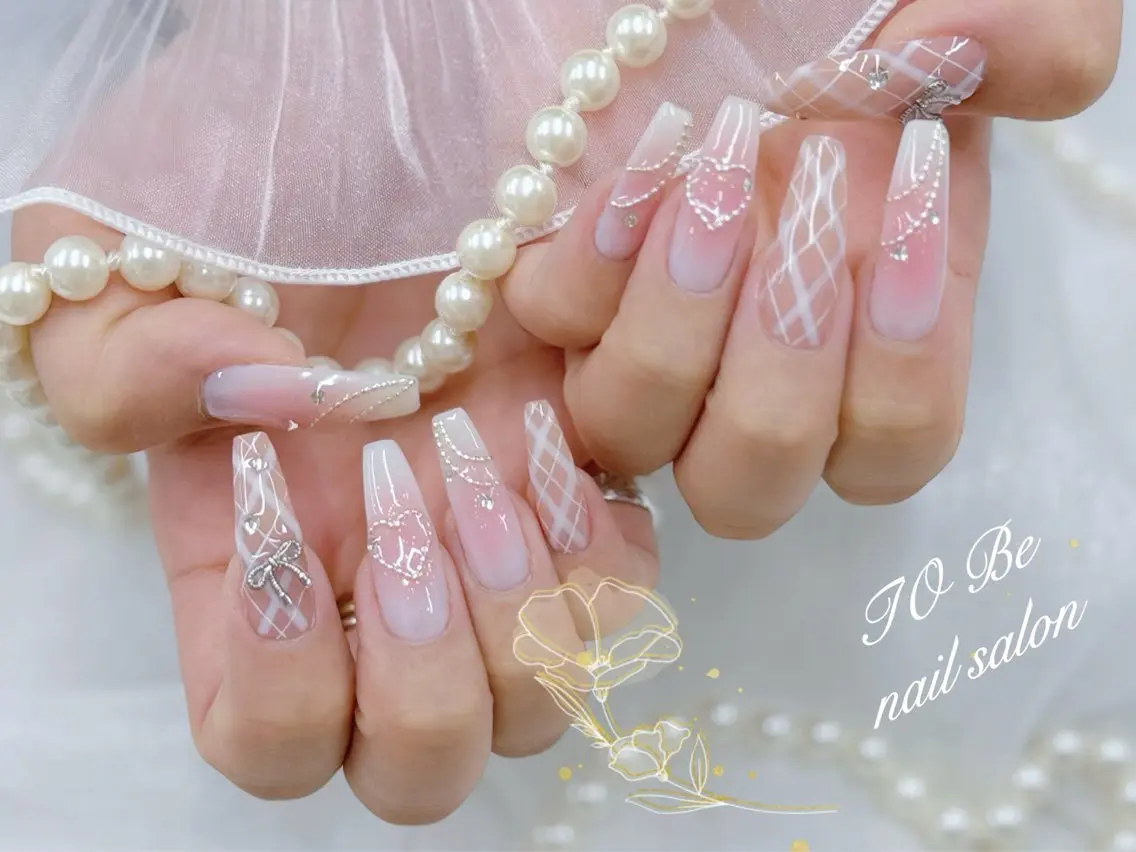 ロング ハンドネイル Nail Salon To Be珈月のネイルデザイン