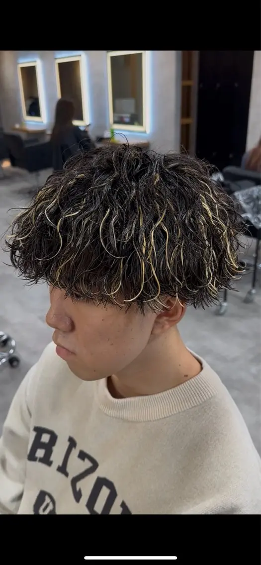カラー パーマ メンズ カット ヘアカラー パーマ 【札幌メンズ特化】 つばさ🔥のヘアスタイル