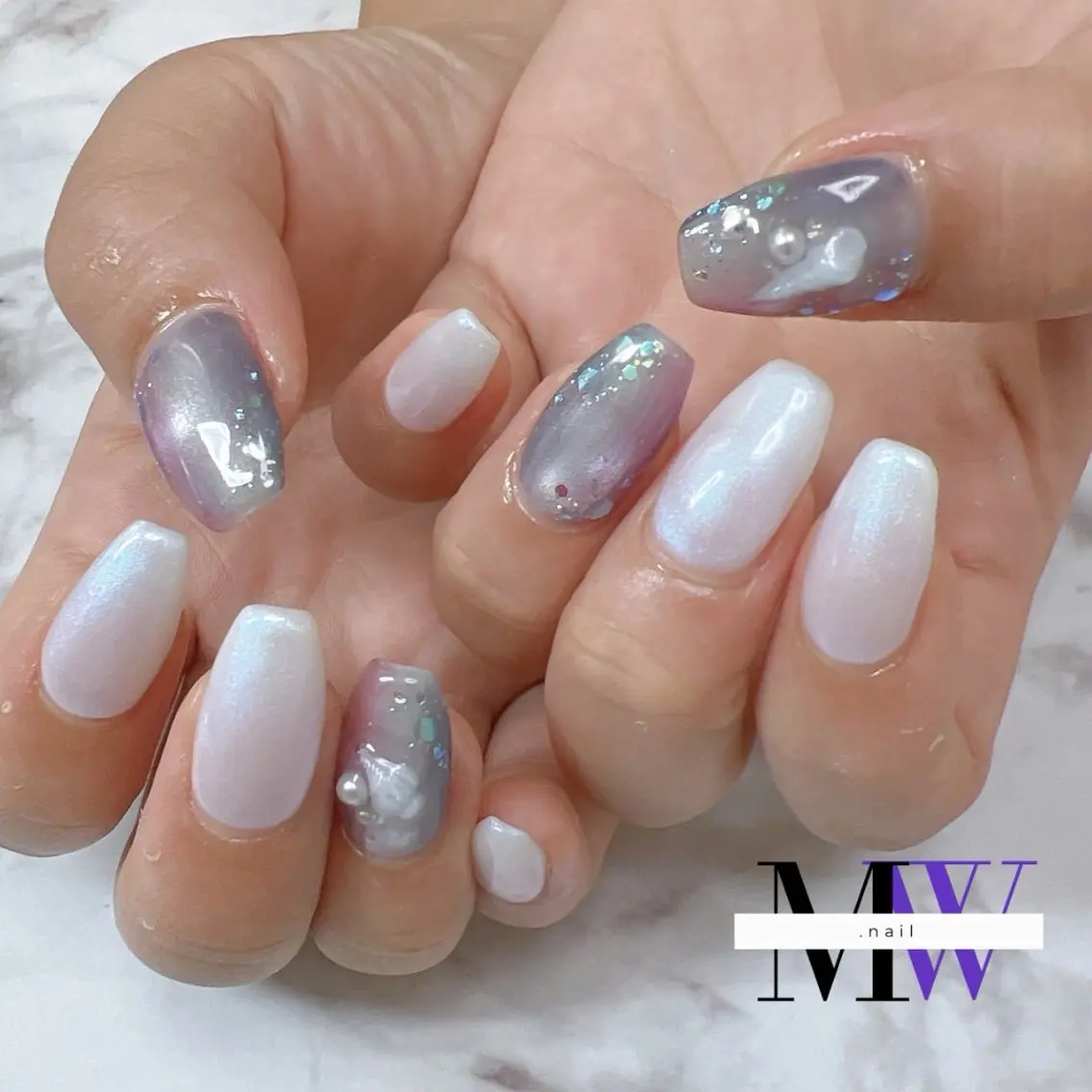 ネイル アートネイル マグネットネイル ハンドネイル MW .nailのネイルデザイン
