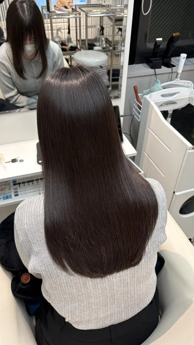 ロング 縮毛矯正 【pyxis】 ひなのヘアスタイル