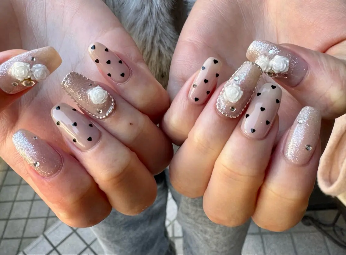 ネイル バレンタイン ハンドネイル Blé nailのネイルデザイン