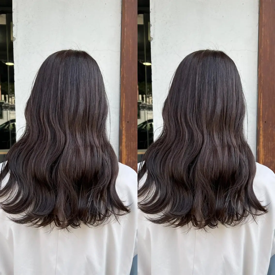 セミロング カラー 髪質改善・縮毛矯正 特化・ユウシンのヘアスタイル