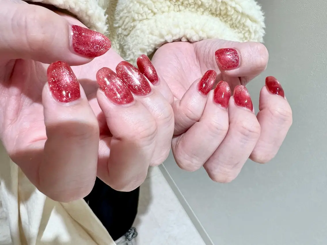 ネイル マグネットネイル ワンカラーネイル ハンドネイル 【池袋】nuts nail なつみのネイルデザイン