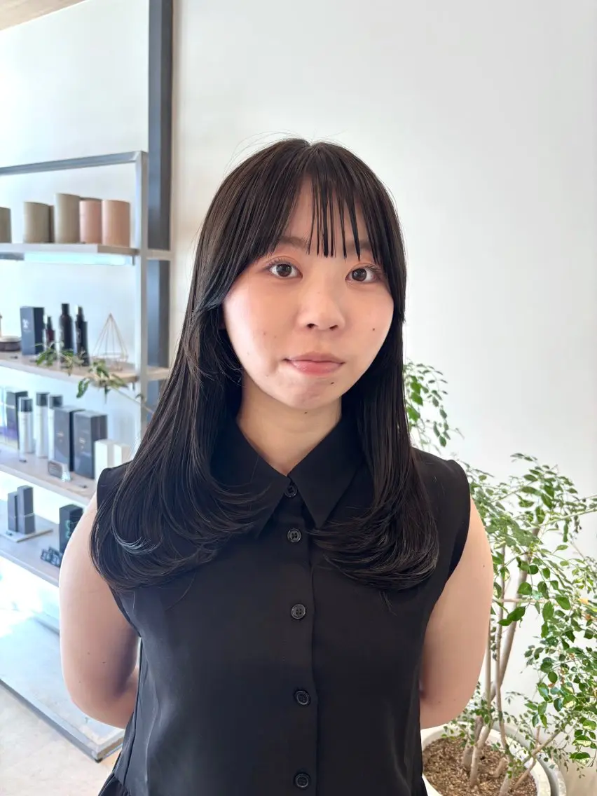 セミロング カラー レイヤーカット カット ヘアカラー 透明感カラー/ レイヤーkotonoのヘアスタイル