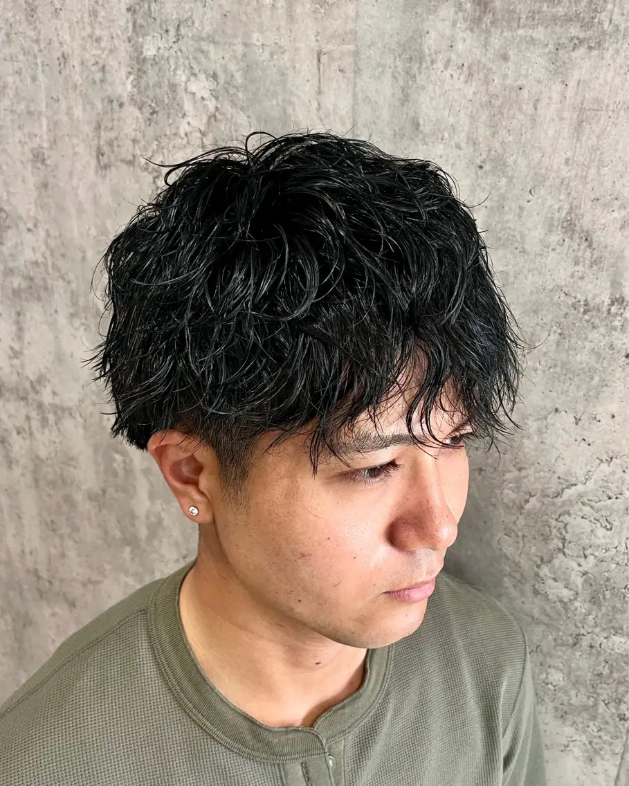 ショート パーマ メンズ メンズ特化指名No. 1🔥Yoshiyaのヘアスタイル