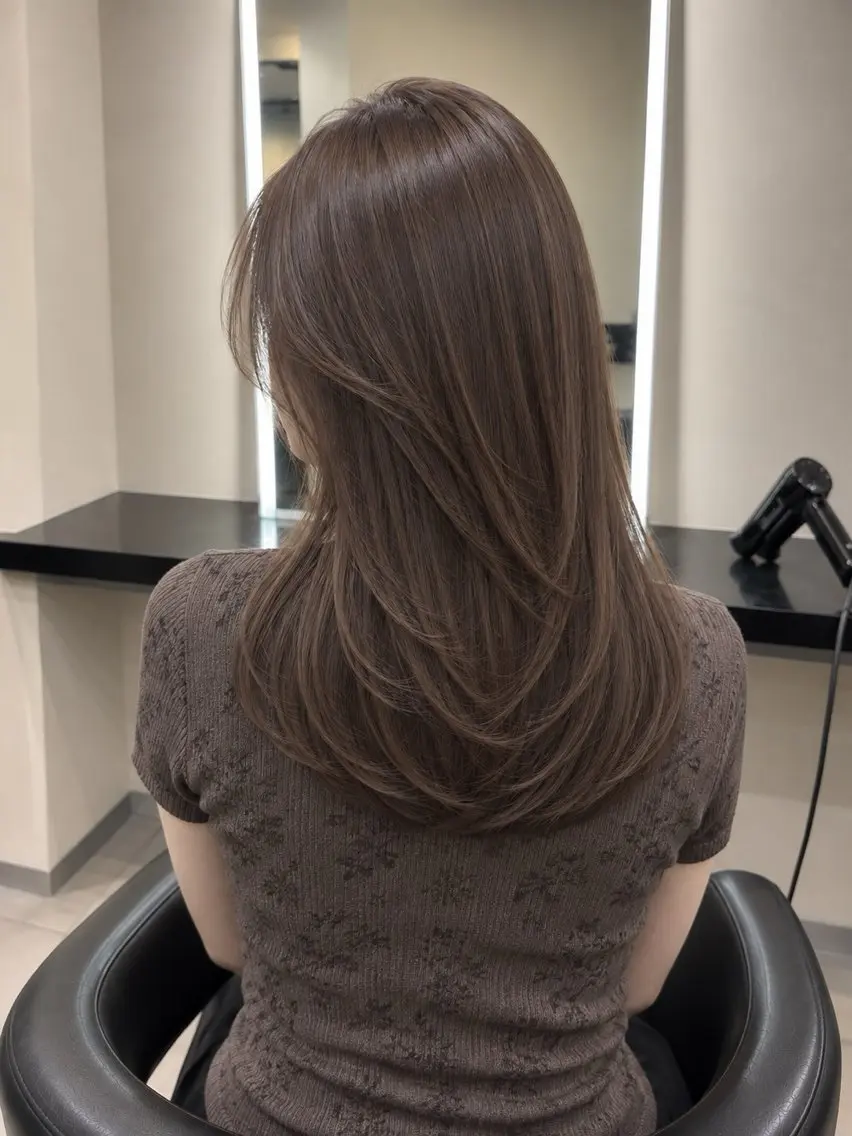 ミディアム カラー ブラウンカラー トリートメント 🌈ウルトワ水素 髪質改善naru🌈のヘアスタイル