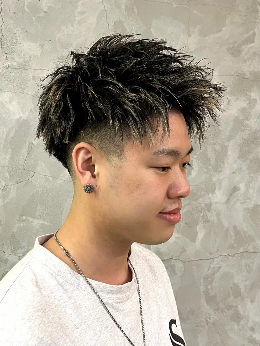 ショート メンズ メンズメッシュ ショートヘア カット ヘアカラー メンズ ショート ・パーマ|ハルキのヘアスタイル