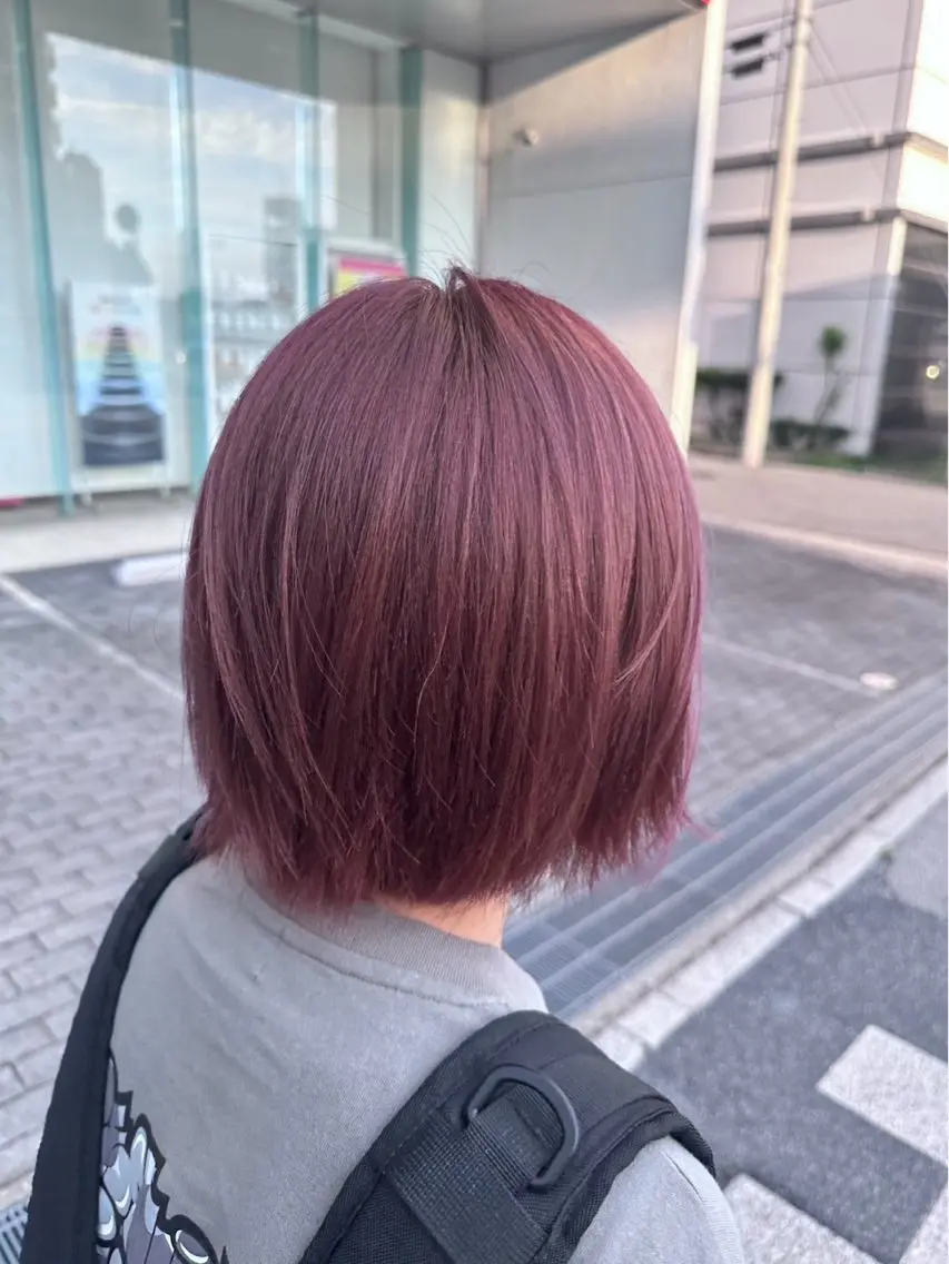 ショート ヘアカラー トリートメント 細川武琉/艶カラー /Aqua limeのヘアスタイル