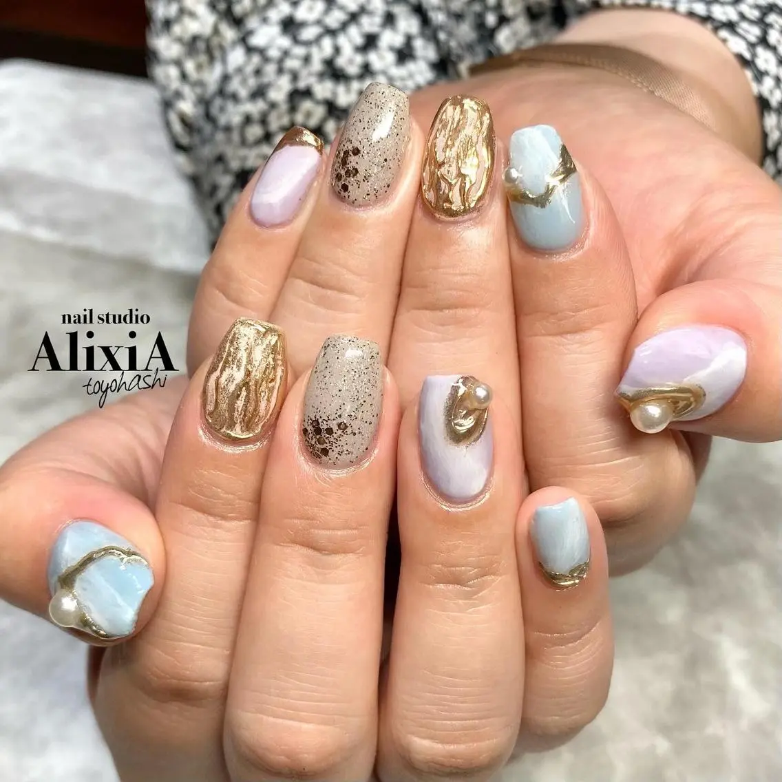 ネイル ニュアンスネイル ハンドネイル AlixiA ゆみのネイルデザイン