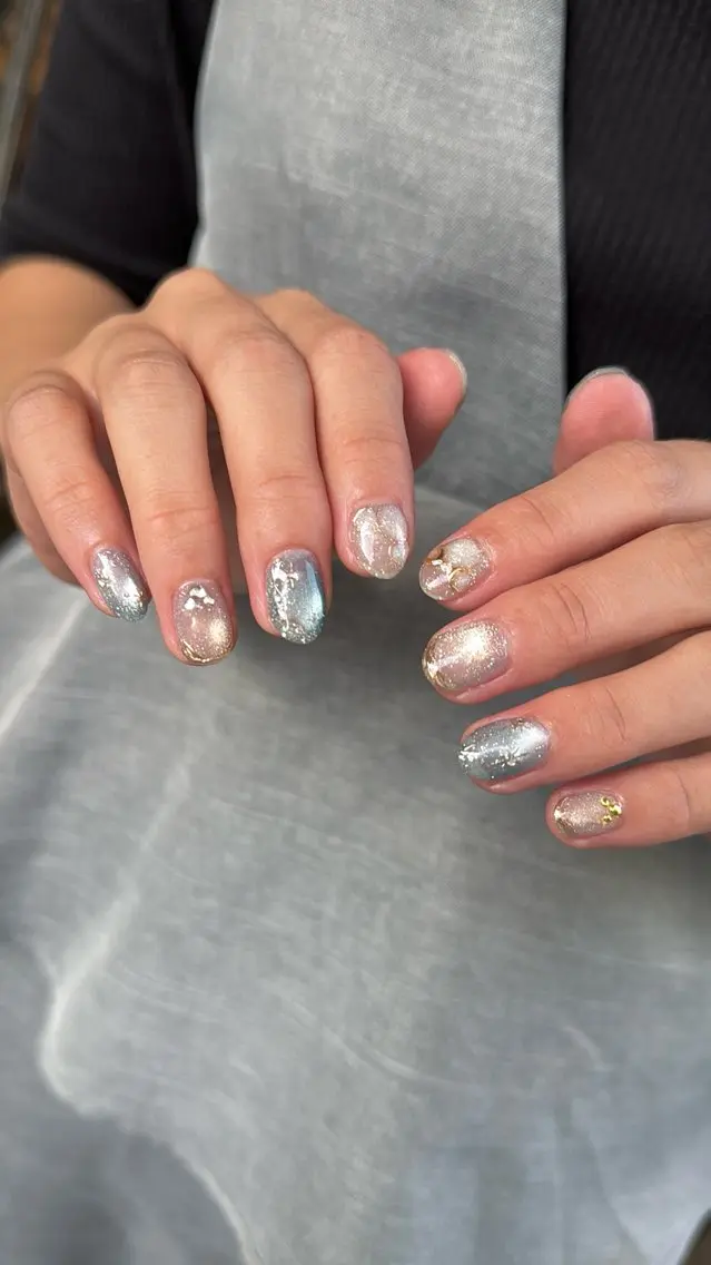 ネイル フラッシュネイル フラッシュマグ フットネイル フレンチネイル 韓国ネイル ハンドネイル SAKU nail 作島茜のネイルデザイン