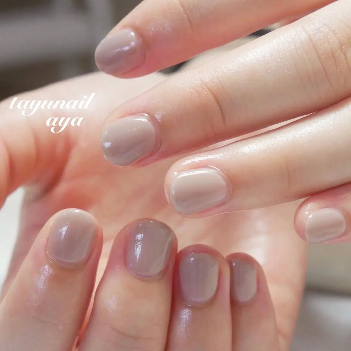 ネイル ブルー ジェルネイル ワンカラーネイル パラジェル ショートネイル ネイルサロン 【たゆnail】のネイルデザイン