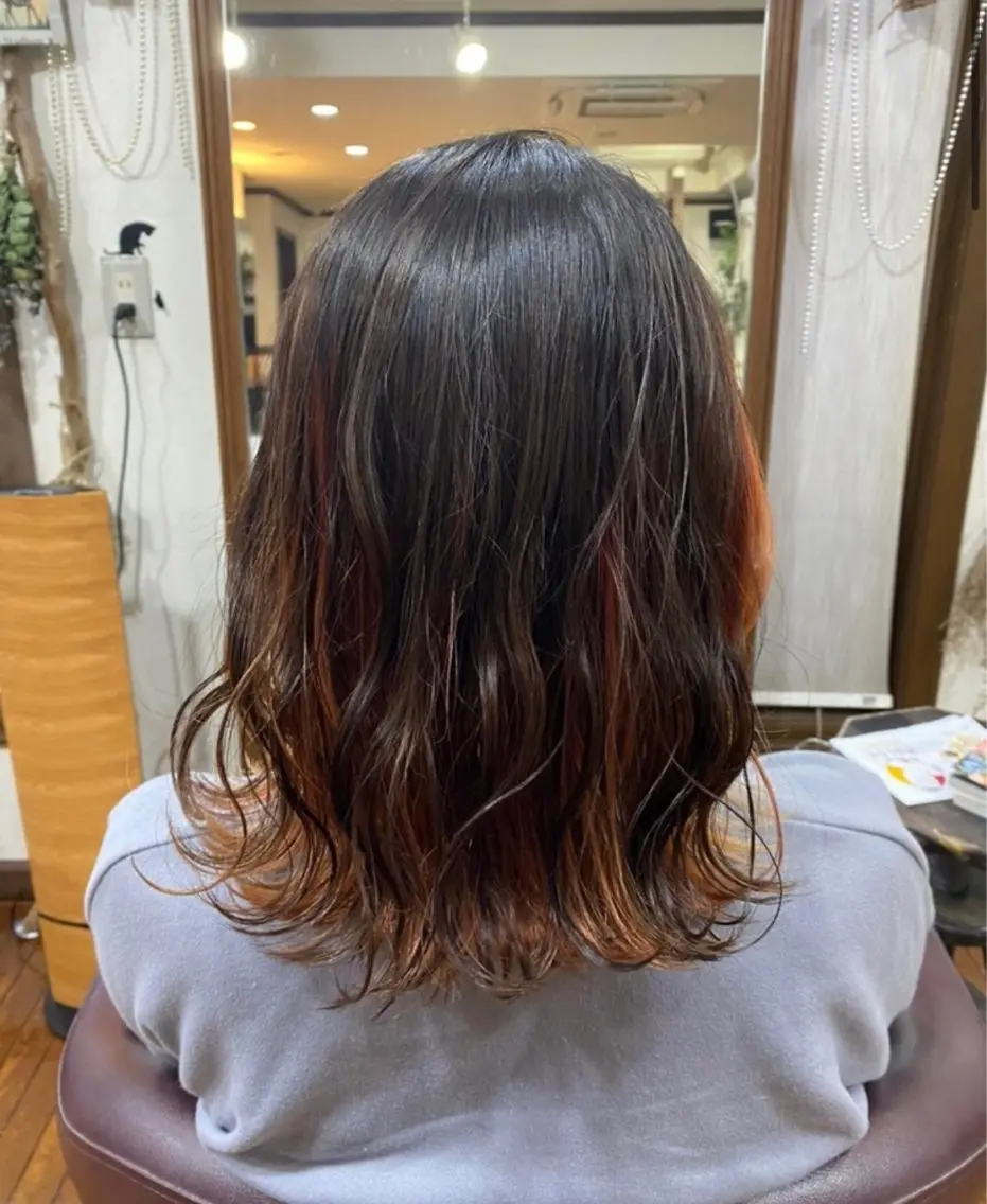【🌸レディースオススメ🌸初ブリーチでも大歓迎💫】　ハイライト＋ヘアカラー＋3stepトリートメントの写真