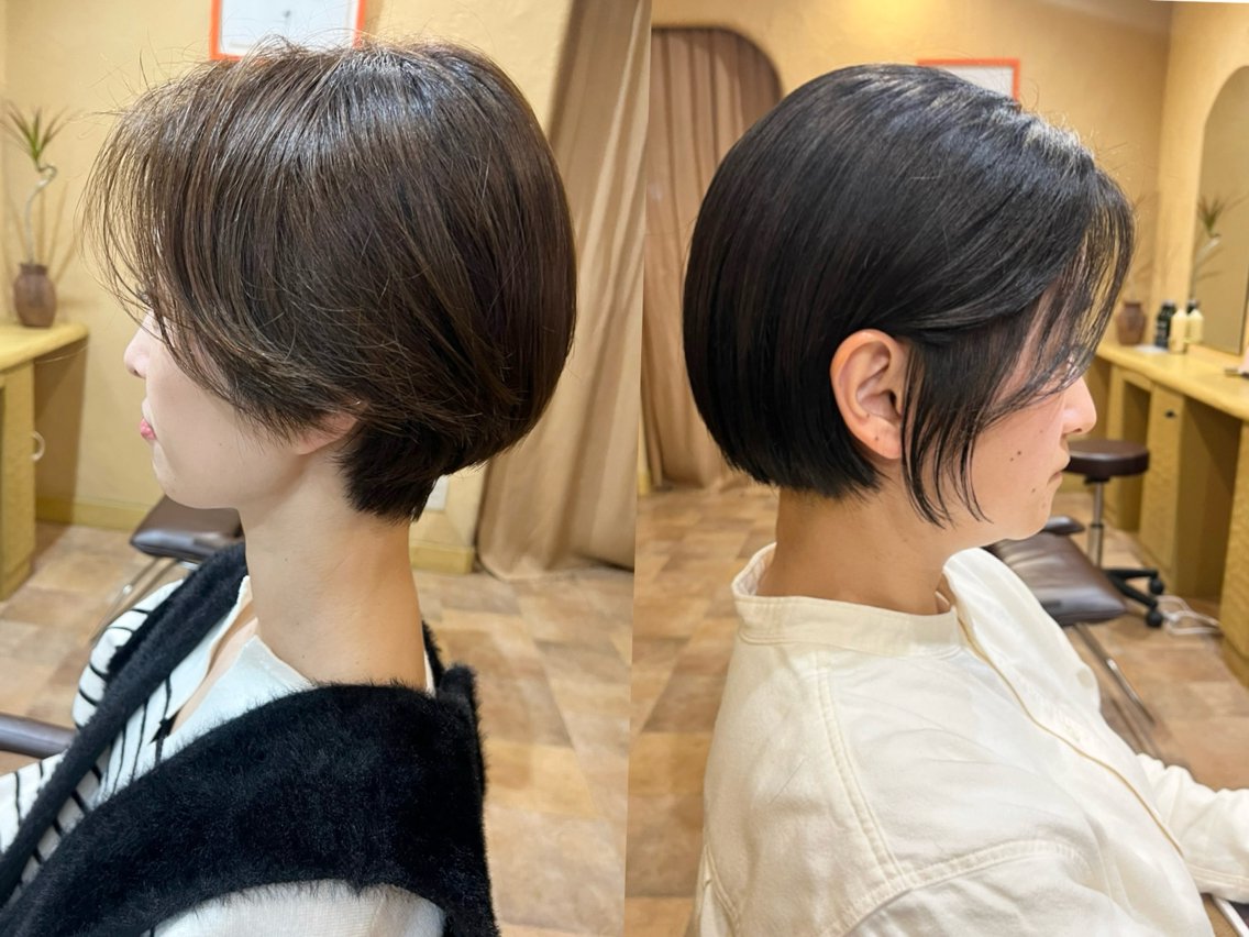 ショート カット ヘアカラー トリートメント allen長浜高月店 💇‍♀️miwaのヘアスタイル