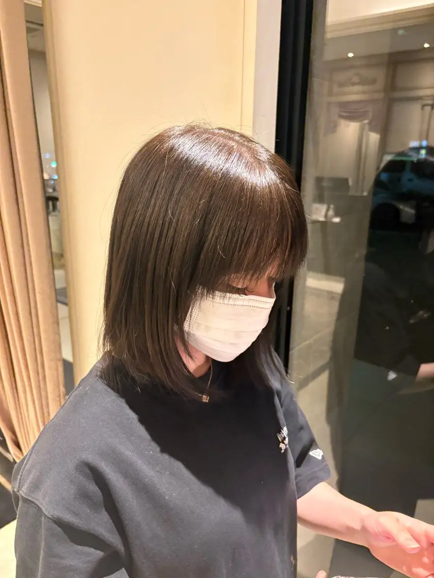 ミディアム カラー アッシュ アッシュブラウン ブラウンカラー ヘアカラー ｲｹﾀﾞ ﾋﾅﾘのヘアスタイル