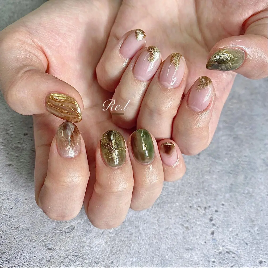 ネイル ニュアンスネイル モチの良さ◉ フィルインネイル♡のネイルデザイン