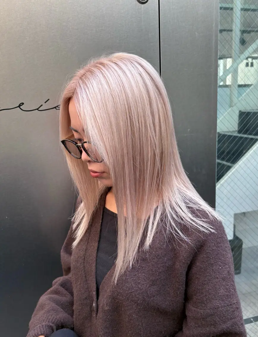 ミディアム カラー ヘアカラー オノ テンタのヘアスタイル