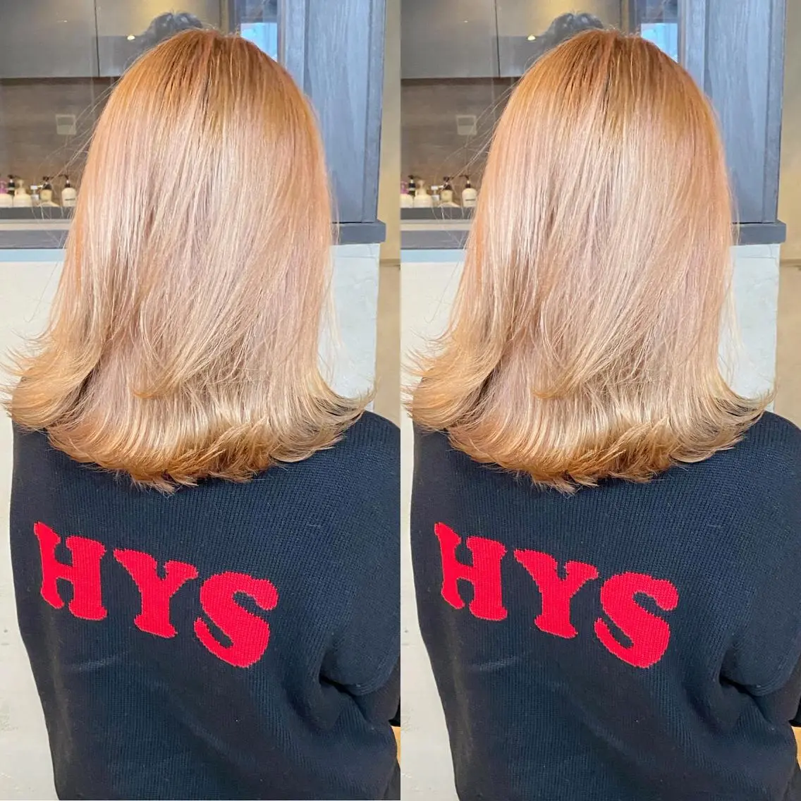 ミディアム カラー ヘアカラー yoriダブルカラー 代表すがわらのヘアスタイル