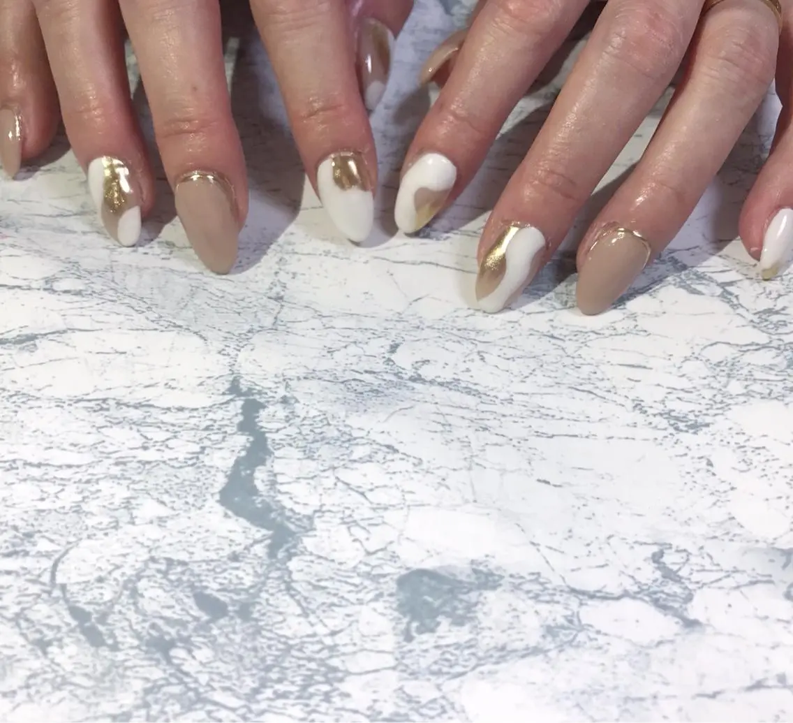 ネイル フットネイル ミラーネイル ニュアンスネイル シンプルネイル 春ネイル nail fufla ♡yamane♡のネイルデザイン