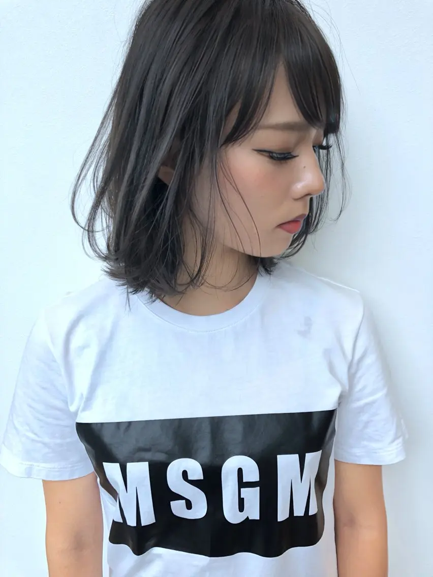 ミディアム 酒井 敬之のヘアスタイル