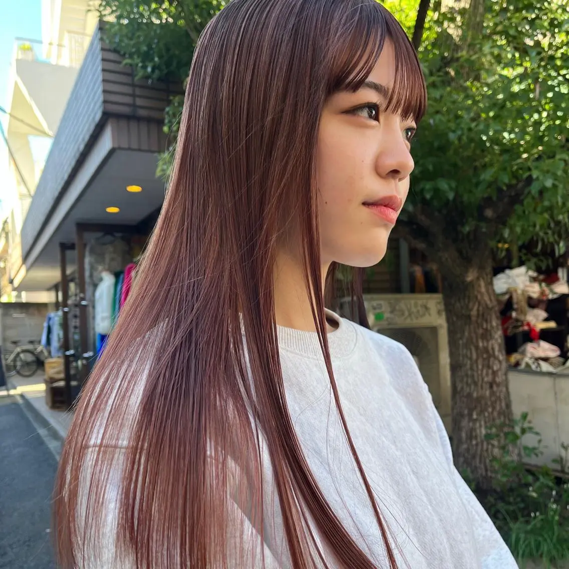 ロング カラー ヘアアレンジ ブラウンカラー ピンクカラー ボブハイトーン🦖 デザインMAMIのヘアスタイル