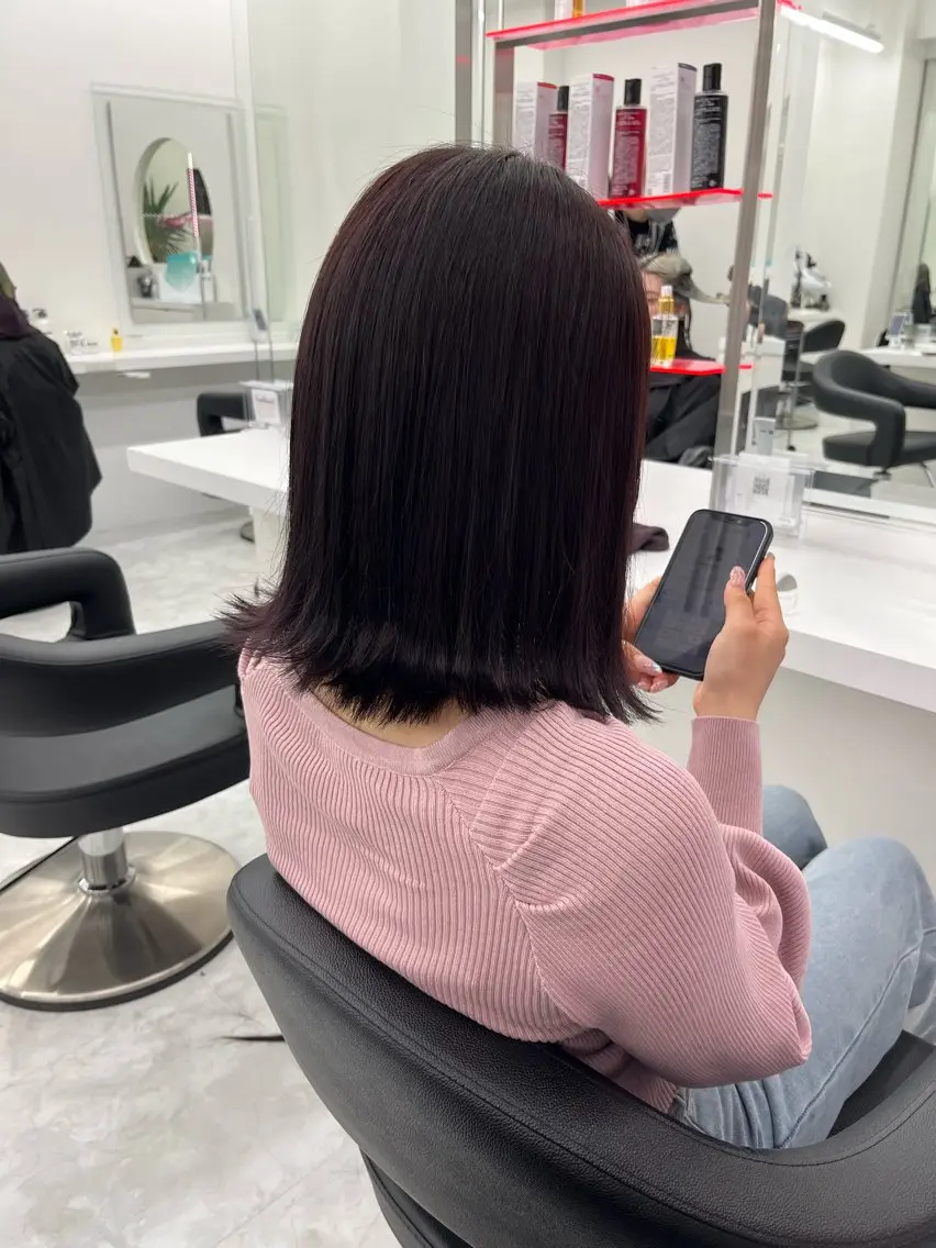 ミディアム カラー カシス ラベンダーカラー ヘアカラー 💖トレンド春夏 カラー💖FUTAのヘアスタイル