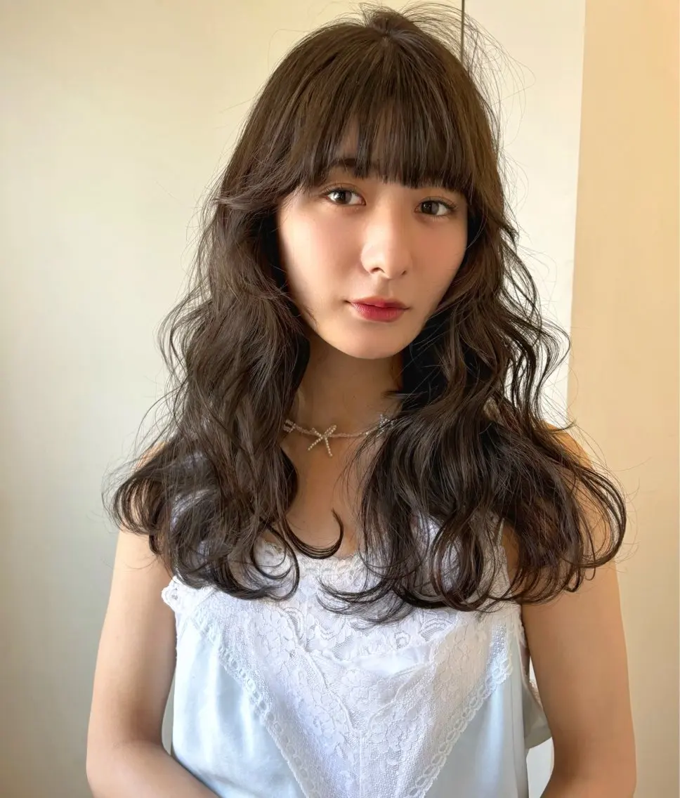 ロング カラー ベージュカラー ブリーチ 透明感カラー ダブルカラー ブリーチなしカラー カット ヘアカラー mizuki/ピンク ベージュ.レイヤーのヘアスタイル