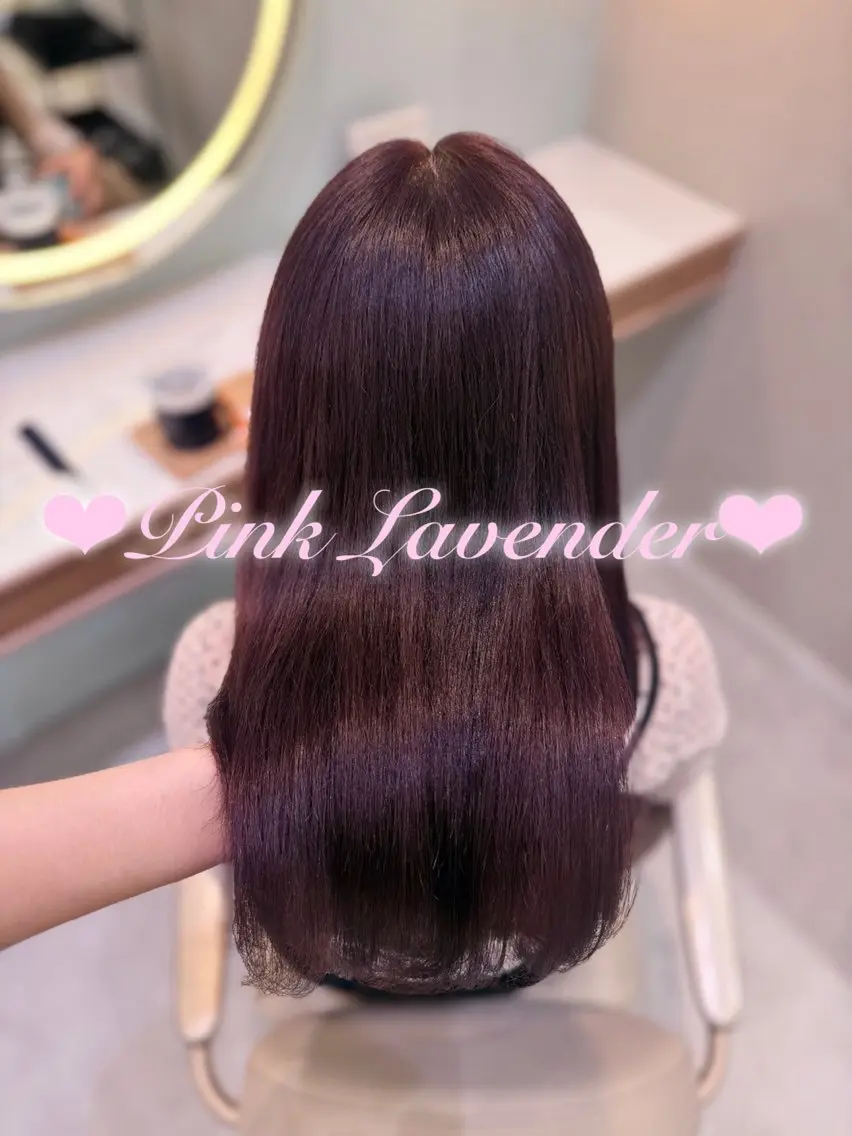 ロング カラー ラベンダーカラー ピンクカラー ピンクラベンダー ヘアカラー 暖色⌇﻿ブラウン⌇ 𝐀𝐤𝐚𝐫𝐢のヘアスタイル