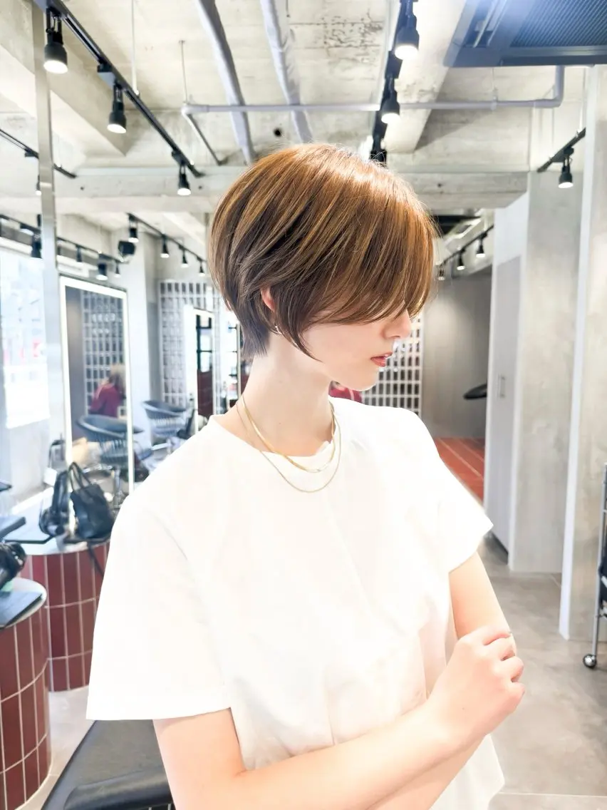 ショート カラー 似合わせカット ショートヘア カット ヘアカラー トリートメント ヘアセット 360°キレイな ショートカットのヘアスタイル