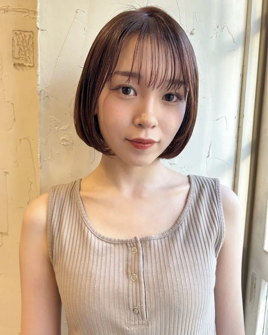 ショート カラー ベージュカラー カット ヘアカラー トリートメント 池田 真由美のヘアスタイル