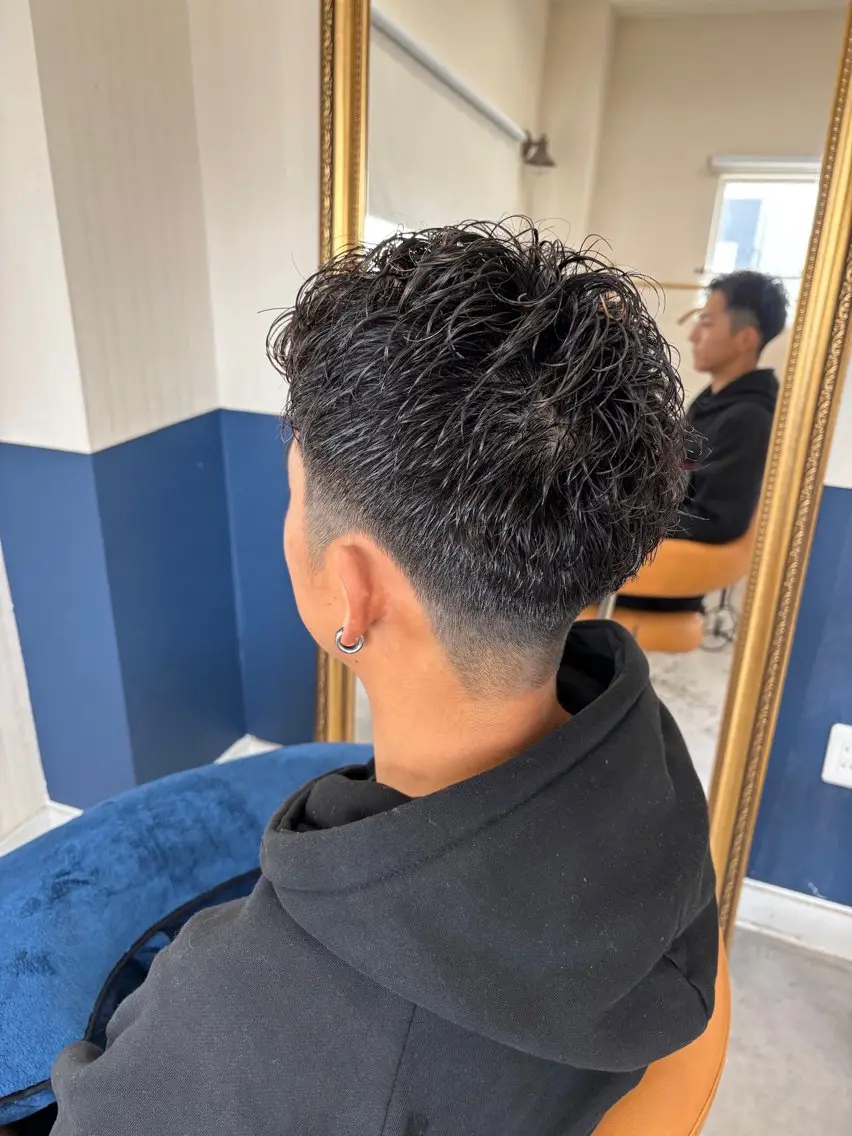 パーマ メンズ カット パーマ 髪の家 tikiのヘアスタイル