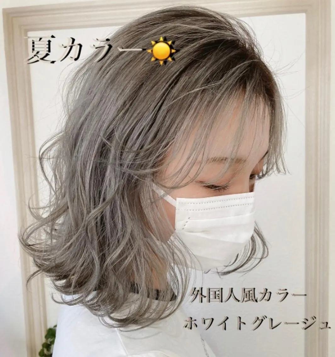 ミディアム カラー パーマ ヘアアレンジ メンズ キッズ マツエク・マツパ メンズブリーチ ブリーチ 透明感カラー シルバー 外国人風カラー merc. 🌼せのおのヘアスタイル