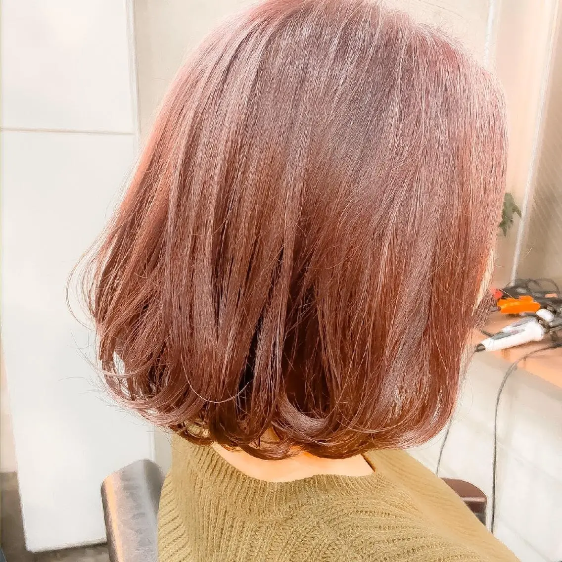 ミディアム カラー カット ヘアカラー パーマ トリートメント S. ERIのヘアスタイル