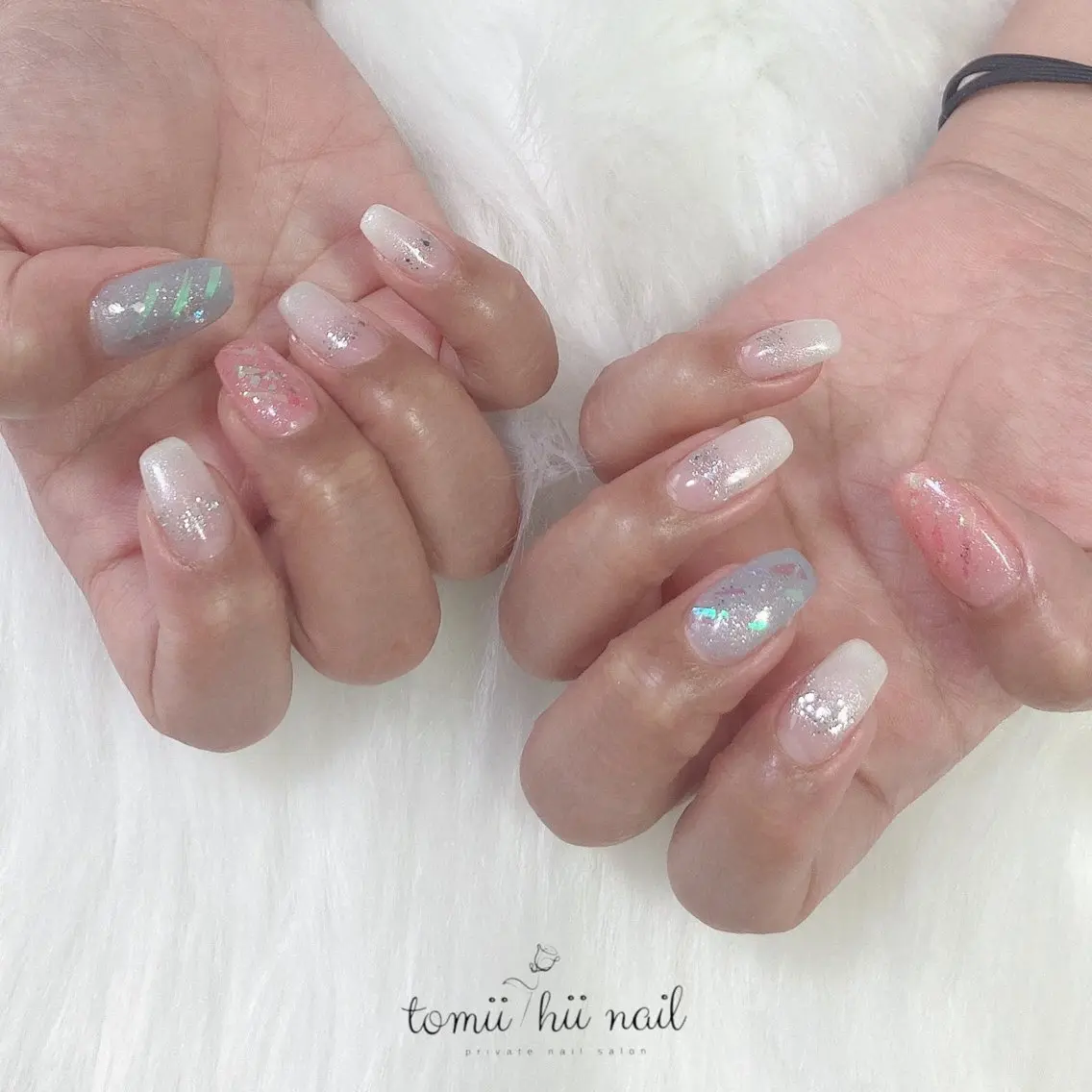 ネイル キラキラネイル ラメ(グリッター) 夏ネイル ハンドネイル tomii-hii -nailのその他イメージ