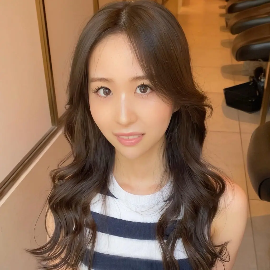 セミロング カラー カット ヘアカラー トリートメント ナチュラル韓国ヘア 🇰🇷塚田凌太のヘアスタイル