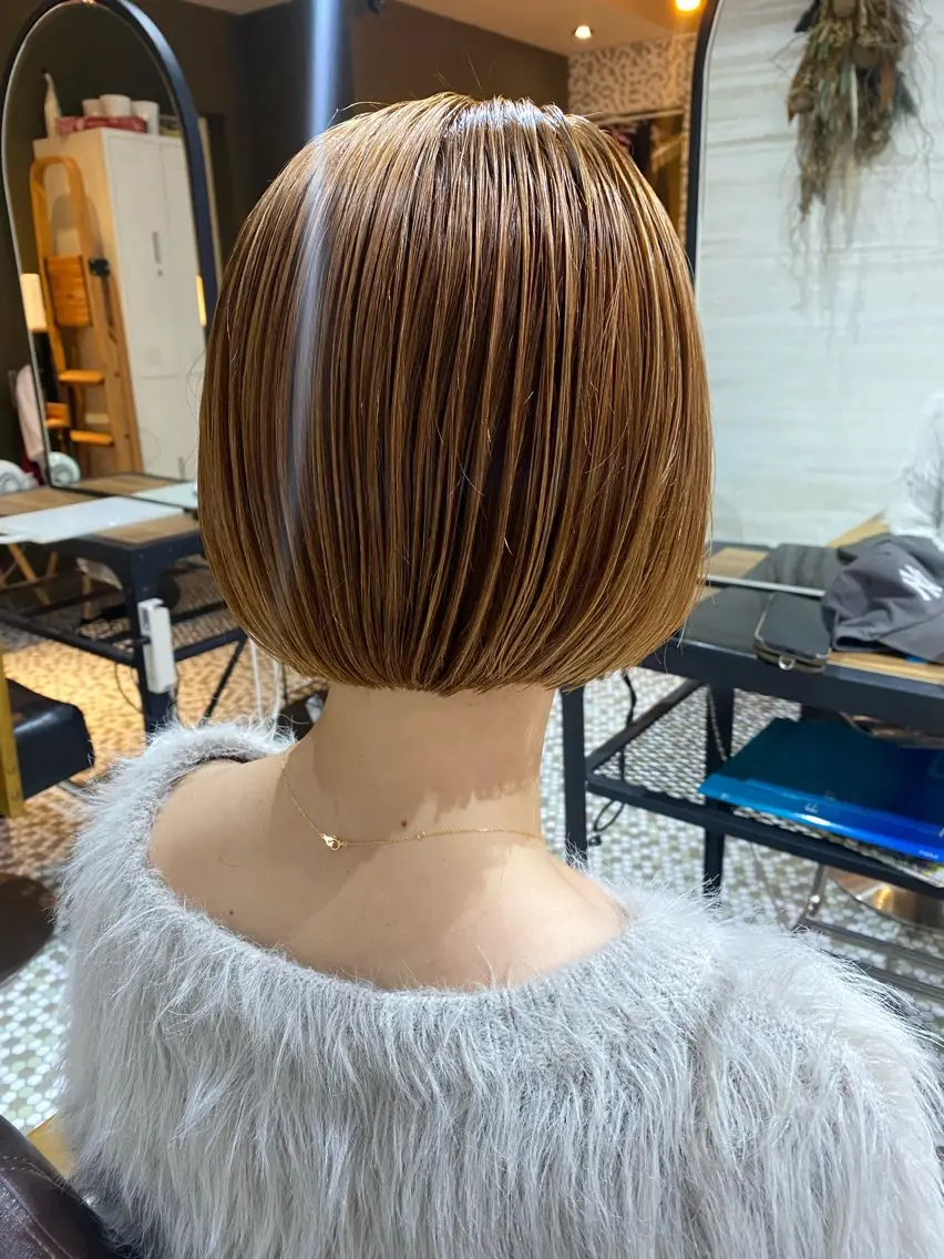 ショート カラー ボブ カット ヘアカラー APPEL hair ／岡山のヘアスタイル