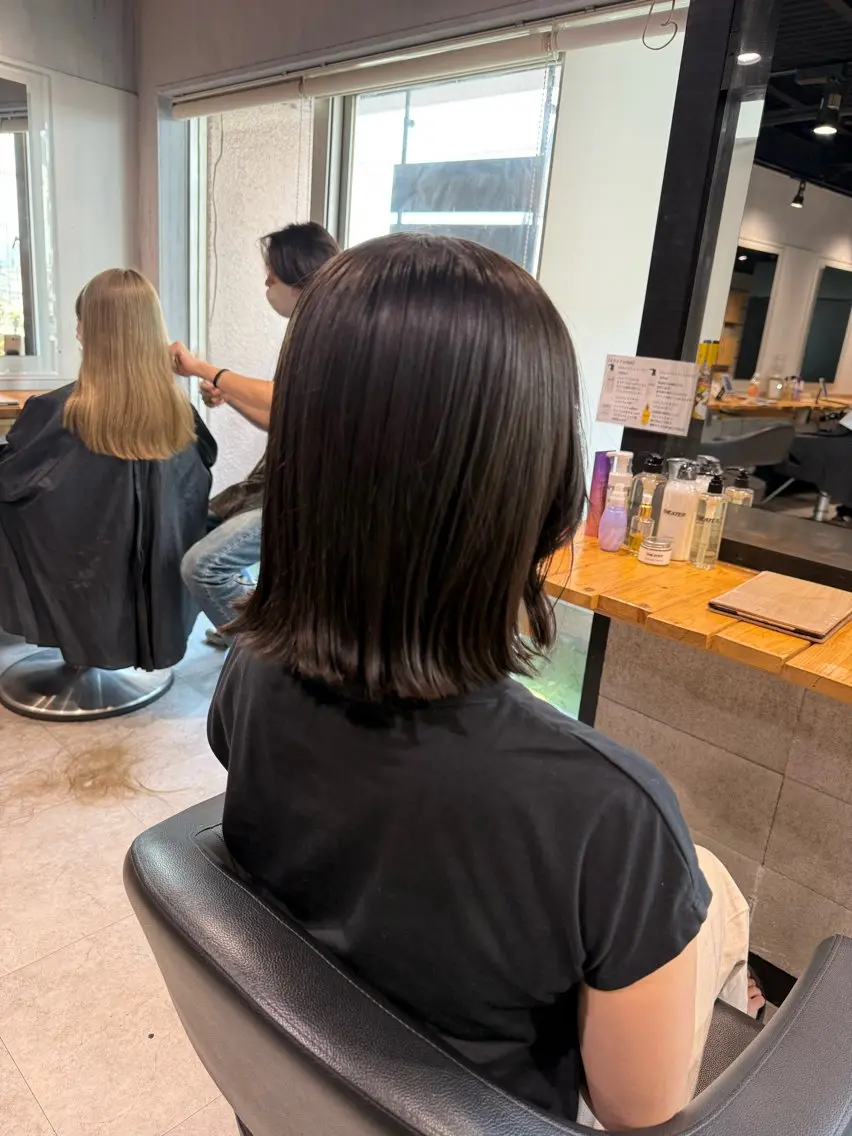 ショート カラー カット ヘアカラー NANAMI🩵 大人可愛い韓国ヘアのヘアスタイル