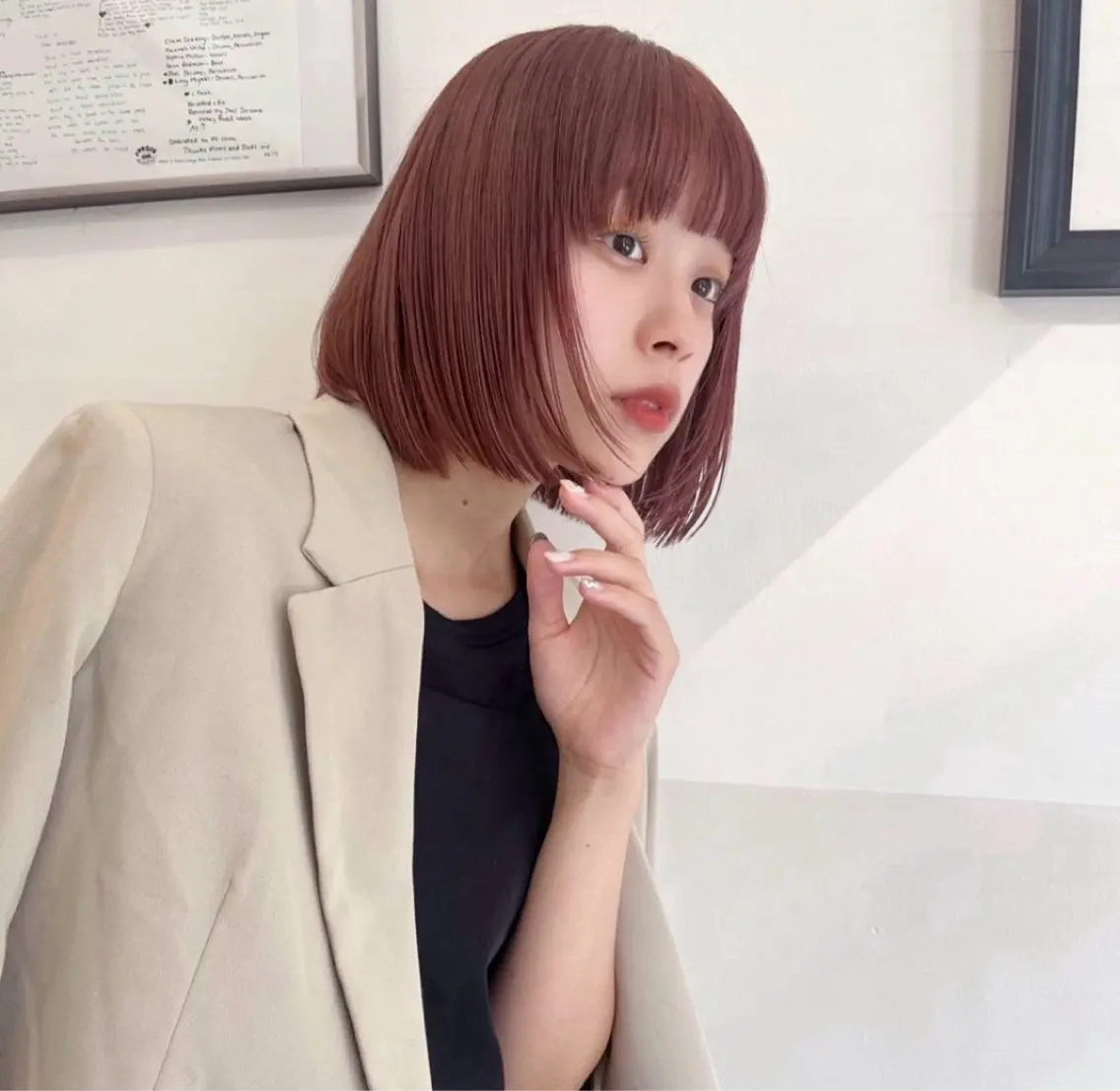 ショート カット ヘアカラー ボブパーマ🥣KON コンナツミのヘアスタイル