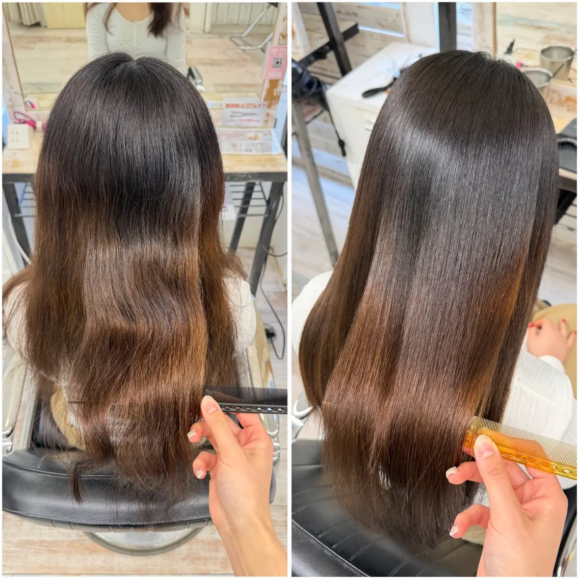 ロング 縮毛矯正 酸性ストレート 縮毛矯正 髪質改善×艶髪🎀 /  ionのヘアスタイル