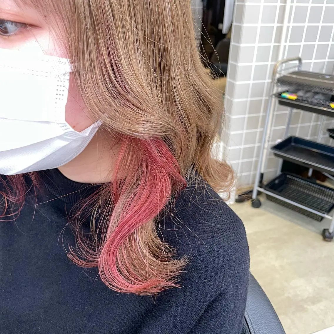 セミロング カラー *モデル募集🤍横浜 透明感カラー🫧のヘアスタイル
