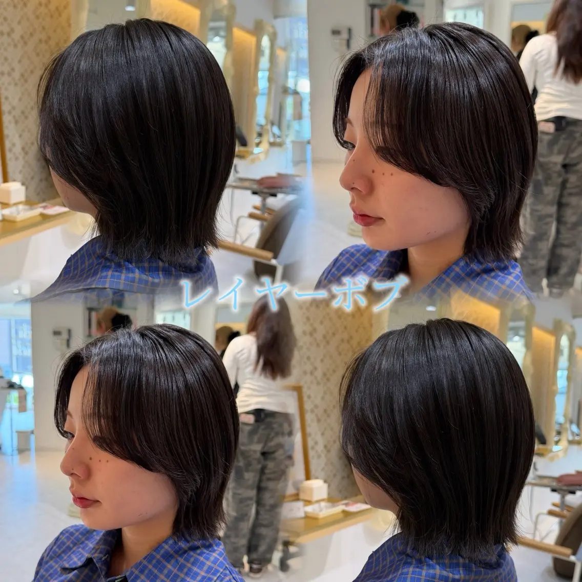 ショート ボブレイヤー ボブ レイヤーカット カット 🫧縮毛矯正/透明感 カラー/愛莉🫧のヘアスタイル