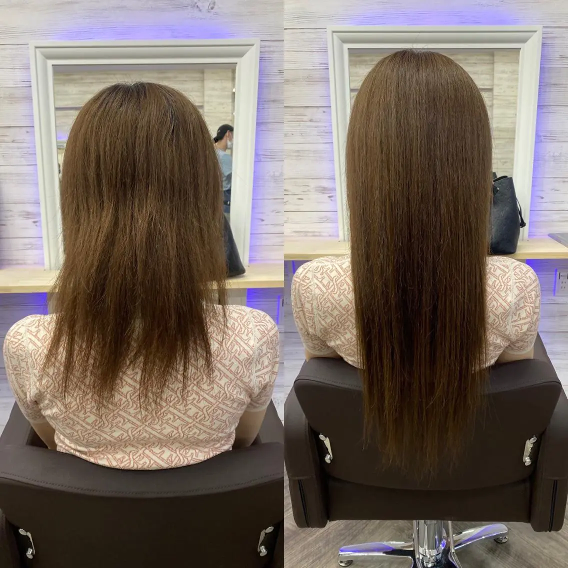 ロング カラー ヘアアレンジ ショートボブ 編み込みエクステ シールエクステ バレイヤージュ 透明感カラー FAAM Tsuneのヘアスタイル