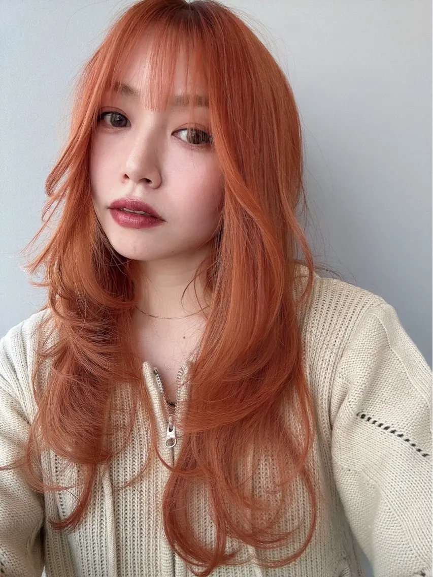 ロング カット ヘアカラー トリートメント MIRIM栄 野田航生のヘアスタイル