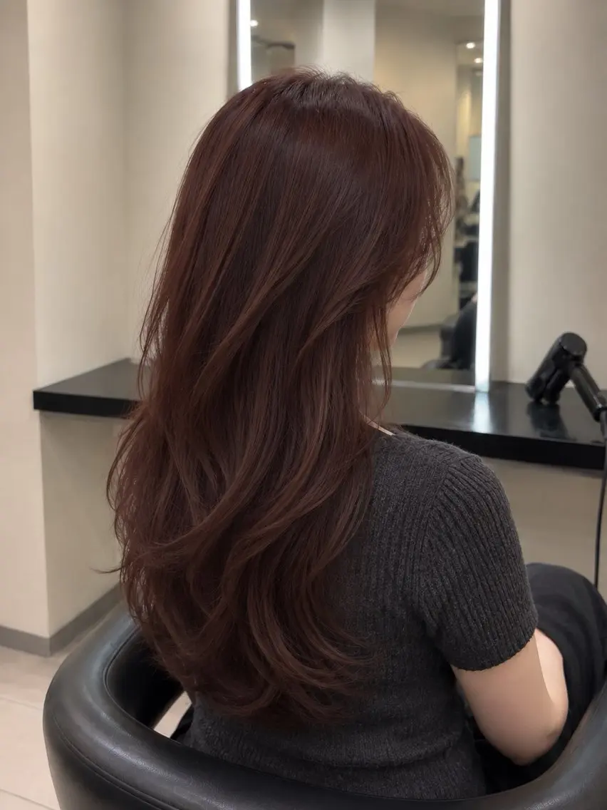 ミディアム カラー ブラウンカラー トリートメント 🌈ウルトワ水素 髪質改善naru🌈のヘアスタイル