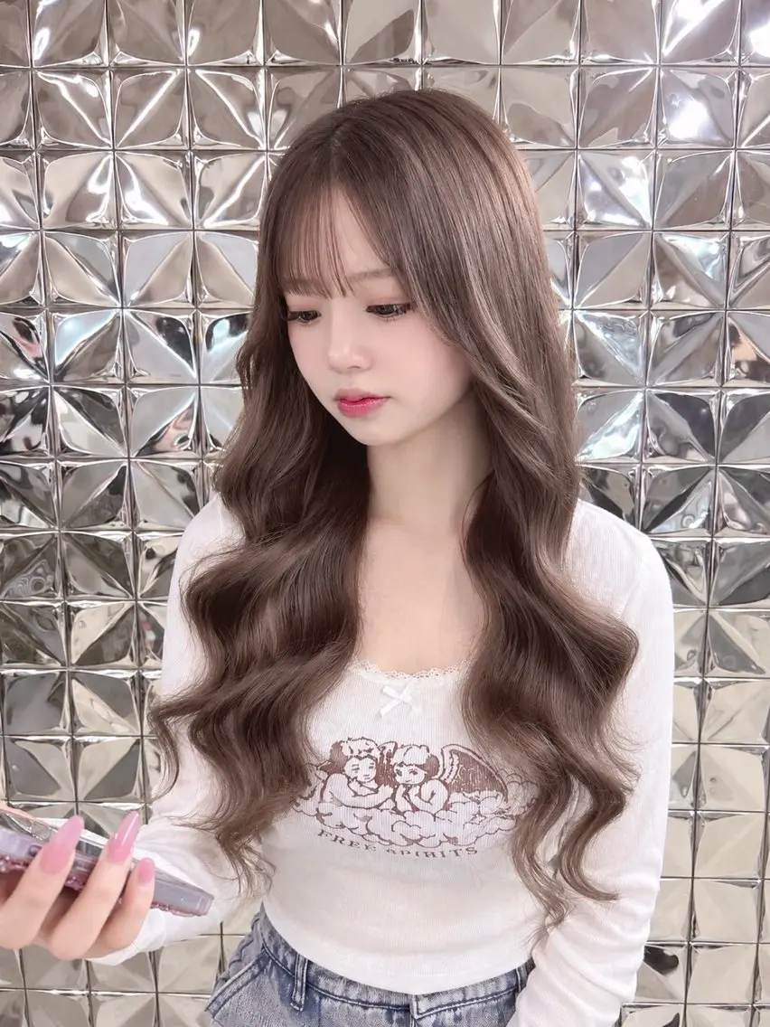 ロング シールエクステ エクステ 韓国風ヘア ロング ヘアカラー エクステ ラブスタシー博多店/ Mariaのヘアスタイル