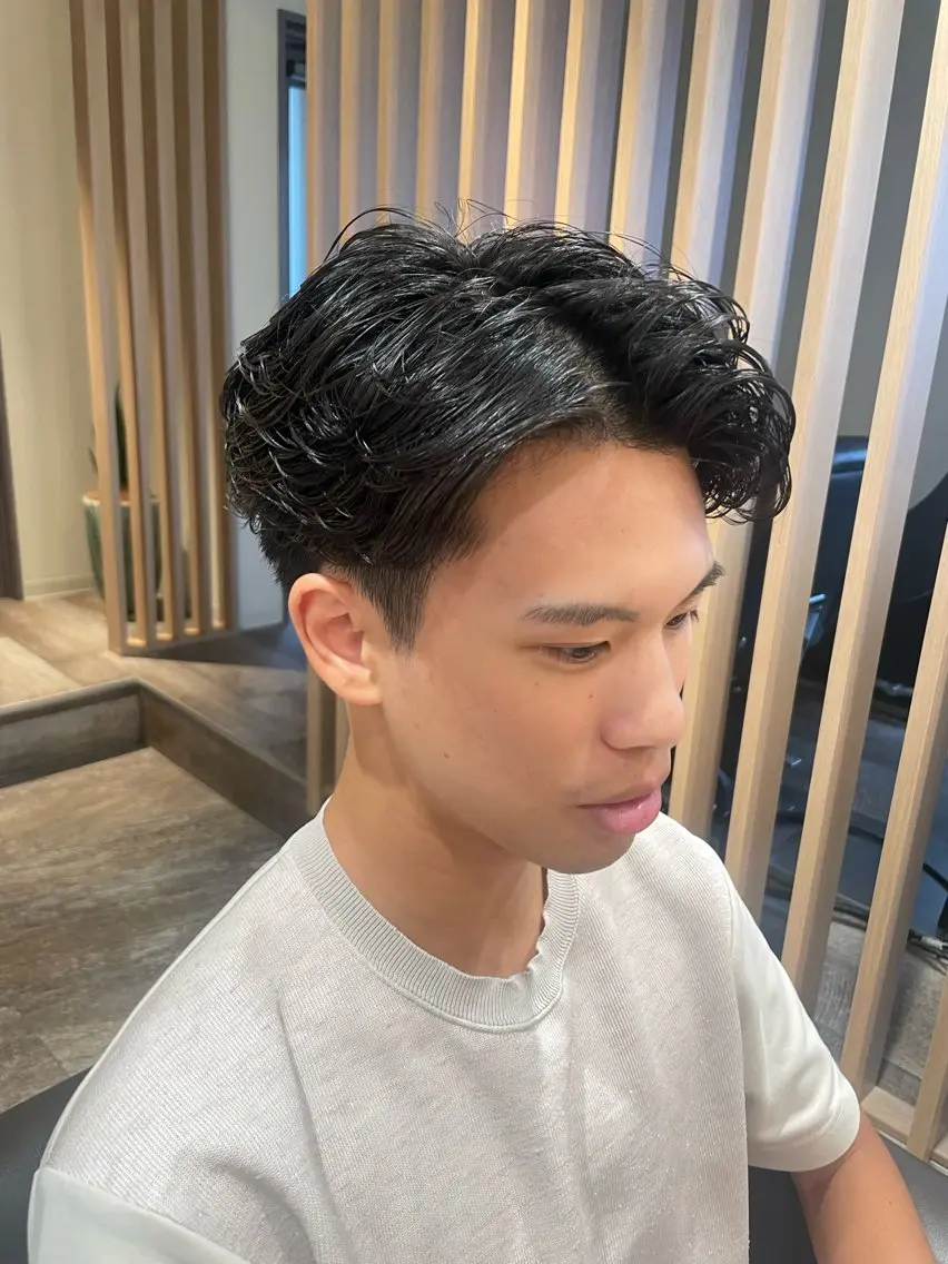 メンズ メンズパーマ 匠メンズショート✖️ アップバングNoroのヘアスタイル